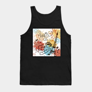 Paris, France, Travel Poster Tank Top